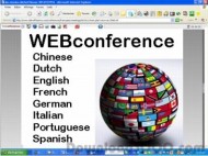 WEBconferenceware in 8 languages screenshot